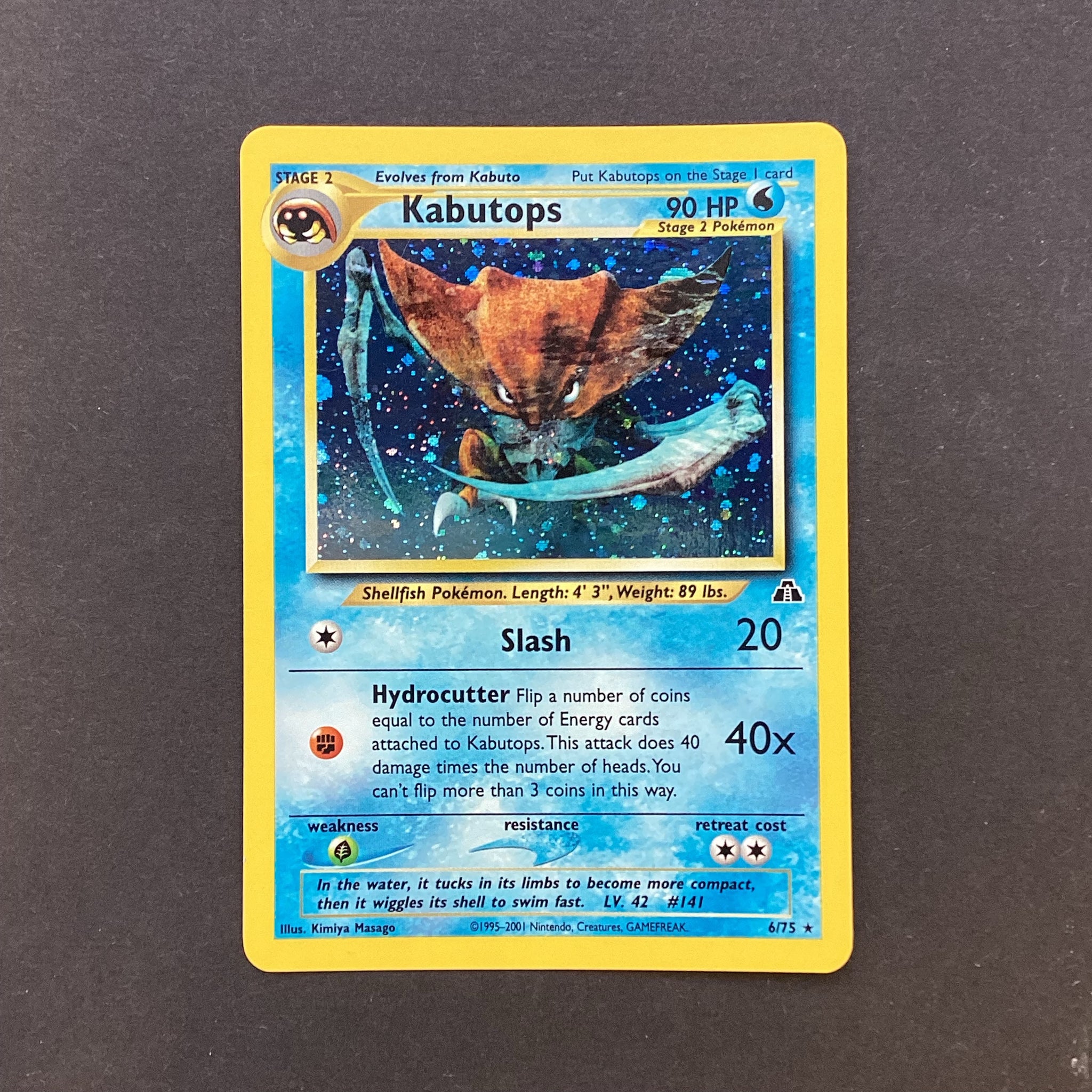 Pokemon Neo Genesis Neo Discovery - Kabutops - 6/75 - As New Rare Hol Card Empire Pokemon Neo Genesis Neo Discovery - Kabutops - 6/75 - As New Rare Hol Card Empire
