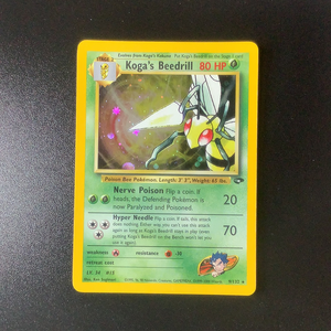 Pokemon Gym Challenge - Koga's Beedrill - 009/132- New Holo Rare card