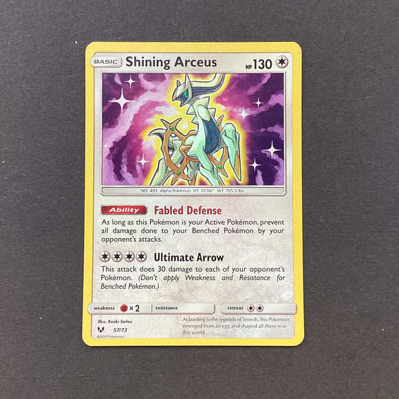 Pokemon Sun & Moon Shining Legends - Shining Arceus - 57/73 - As New R Card Empire Pokemon Sun & Moon Shining Legends - Shining Arceus - 57/73 - As New R Card Empire