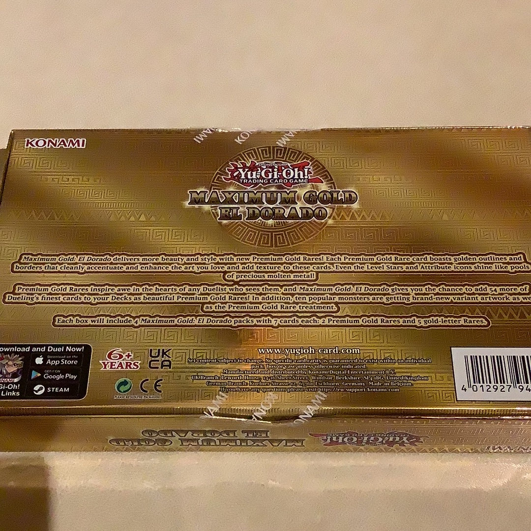 maximum gold el dorado booster box Yu-Gi-Oh Maximum Gold - El Dorado