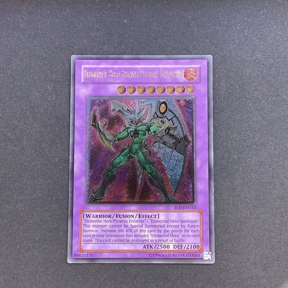 Yu-Gi-Oh Enemy of Justice - Elemental Hero Shining Phoenix Enforcer (ultimate) - EOJ-EN033 - LP Ultimate Rare card