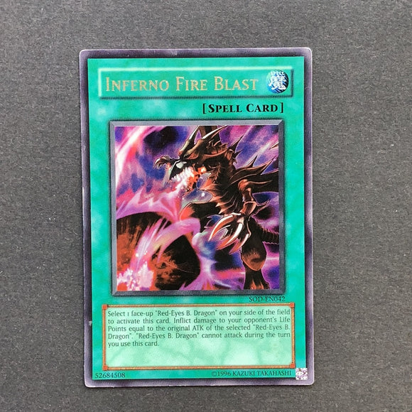 Yu-Gi-Oh Soul of the Duelist -  Inferno Fire Blast - SOD-EN042*U - Used Ultra Rare card