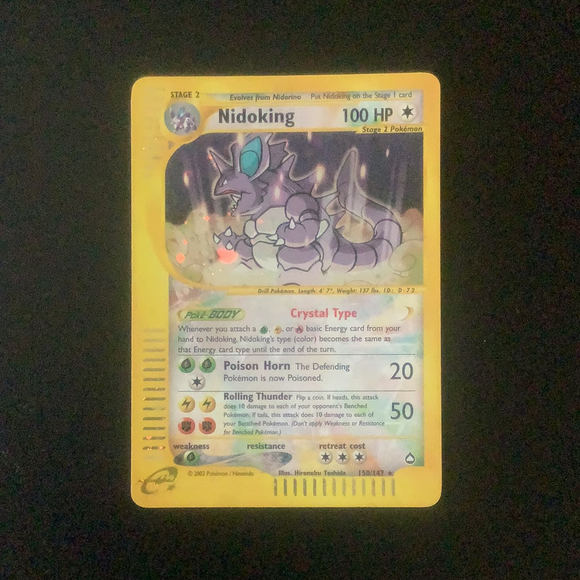 *Pokemon Aquapolis - Nidoking - 150/147 - Used Holo Rare card