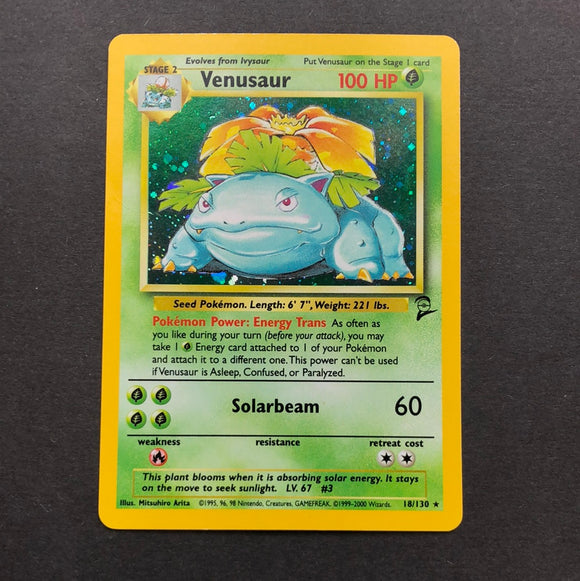 *Pokemon Base Set 2 - Venusaur - 18/130 - Used Rare Holo Card
