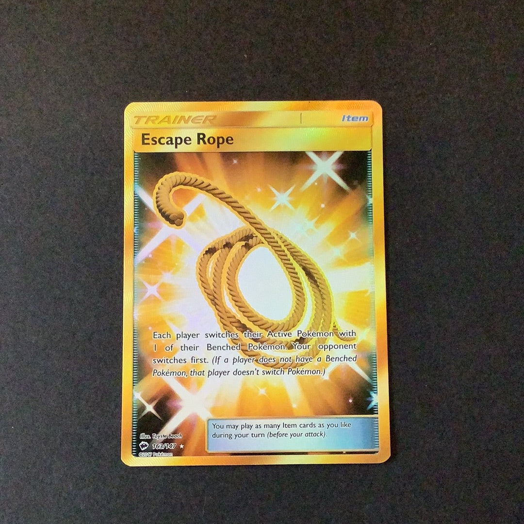Pokemon Burning Shadows - Escape Rope - 163/147 - Used – Card Empire