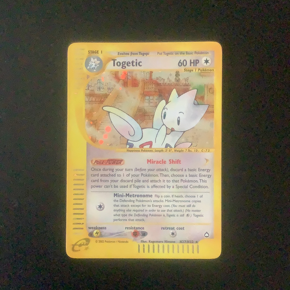Pokemon Aquapolis - Togetic - H27/H32 - Used Holo Rare card