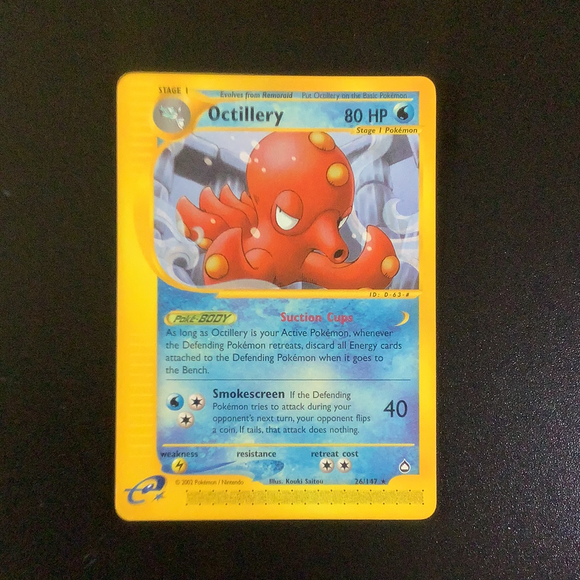 Pokemon Aquapolis - Octillery - 026/147 - As New Rare card