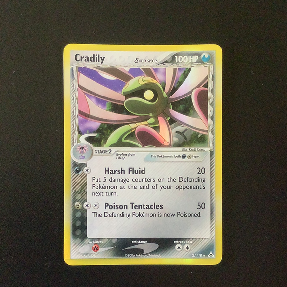 Pokemon Ex: Holon Phantoms - Cradily - 002/110 - Used Holo Rare card