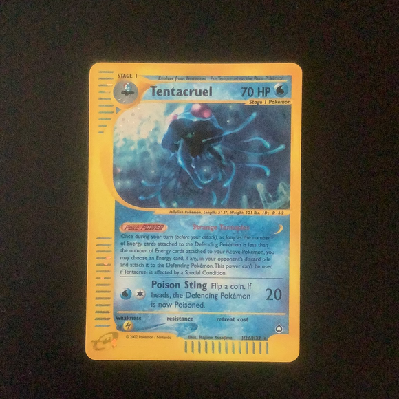 *Pokemon Aquapolis - Tentacruel - H26/H32 - Used Holo Rare card