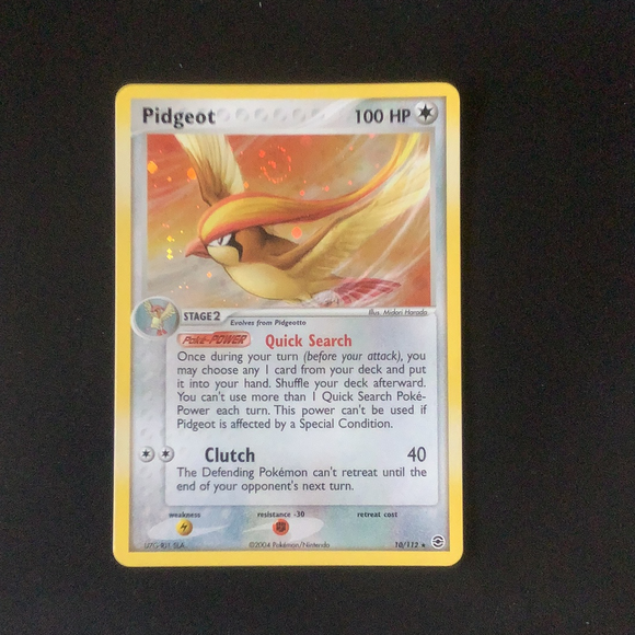 Pokemon EX FireRed & LeafGreen - Pidgeot - 010/112-011492 - New Holo Rare card