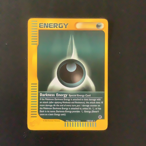 Pokemon Expedition - Darkness Energy - 158/165 - As New Rare card