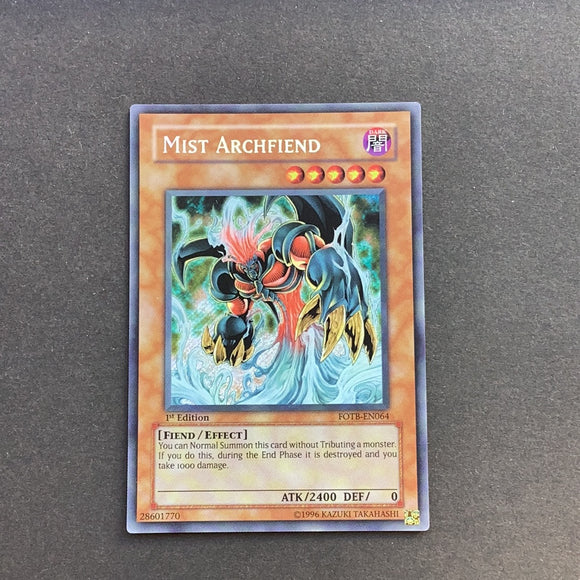 Yu-Gi-Oh Force of the Breaker - Mist Archfiend - FOTB-EN064 - Used Secret Rare card