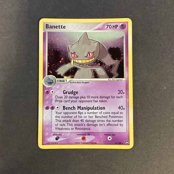 Pokemon EX Ruby & Sapphire EX Power Keepers - Banette - 4/108 - Used Rare Holo Card