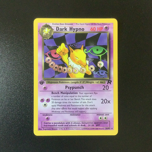 Pokemon Team Rocket - Dark Hypno 1st Edition - 026/82 - As New Rare card