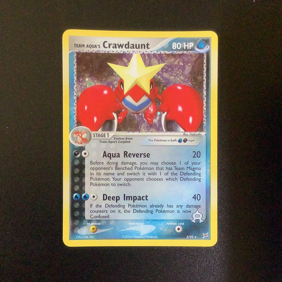 Pokemon Team Magma Vs. Team Aqua - Team Aqua's Crawdaunt - 02/95-011600 - Used Holo Rare card