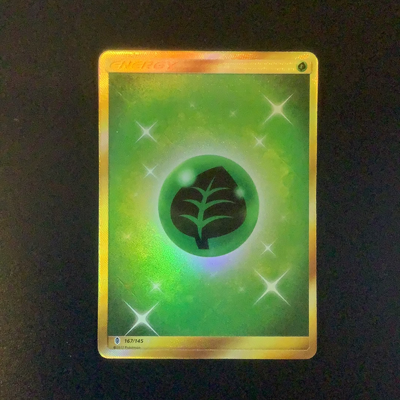 *Pokemon Guardians Rising - Grass Energy - 167/145-LP58 - Used Secret Rare card