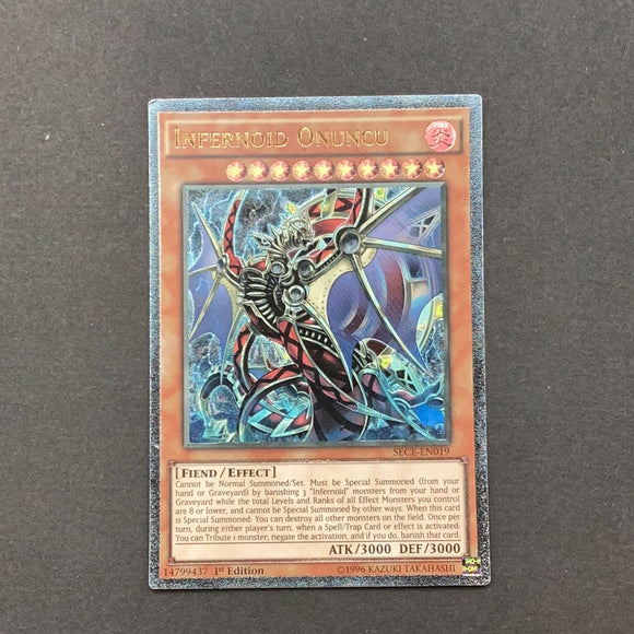 Yu-Gi-Oh Secrets of Eternity - Infernoid Onuncu - SECE-EN019 - Used Ultimate Rare card