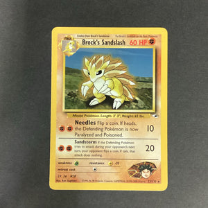 Pokemon Gym Challenge Gym Heroes - Brock's Sandslash - 23/132 - Used Rare Card