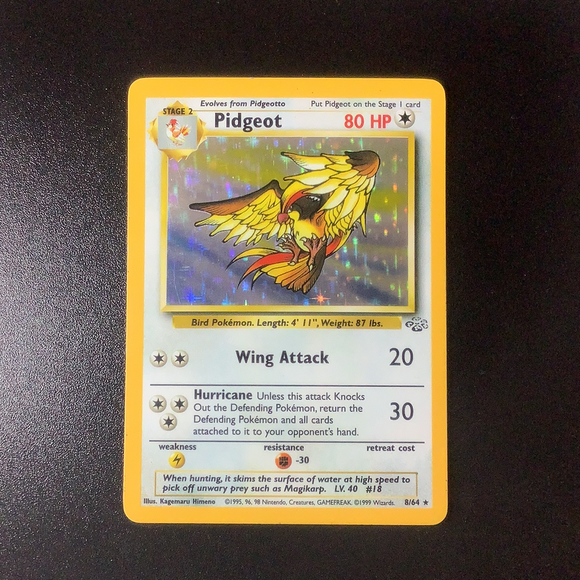 Pokemon Jungle - Pidgeot - 008/64 - Used Holo Rare card