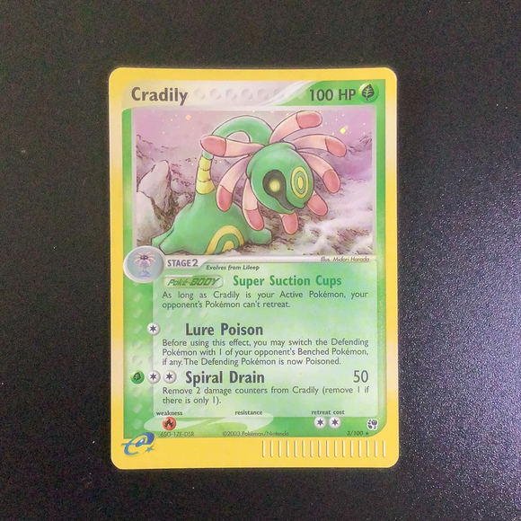 Pokemon EX Sandstorm - Cradily - 003/100 - As New Holo Rare card