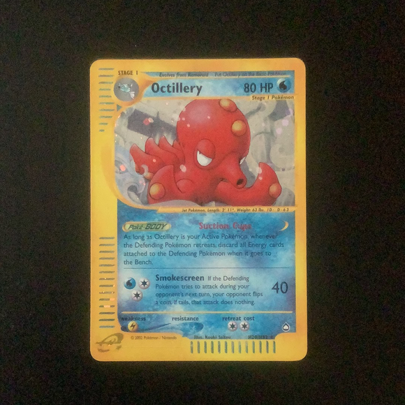 *Pokemon Aquapolis - Octillery - H20/H32 - Used Holo Rare card
